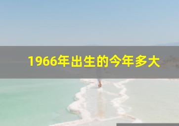 1966年出生的今年多大