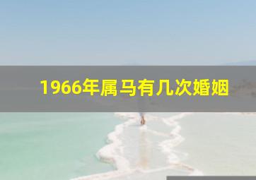 1966年属马有几次婚姻