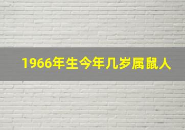 1966年生今年几岁属鼠人