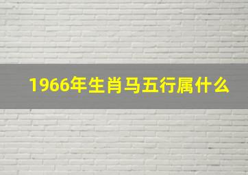 1966年生肖马五行属什么