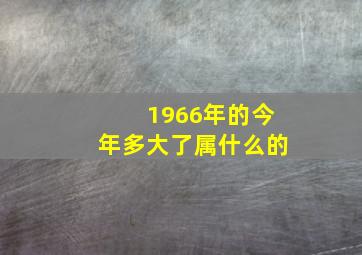 1966年的今年多大了属什么的