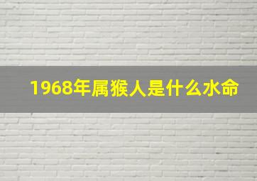 1968年属猴人是什么水命