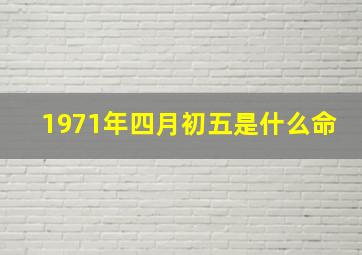 1971年四月初五是什么命