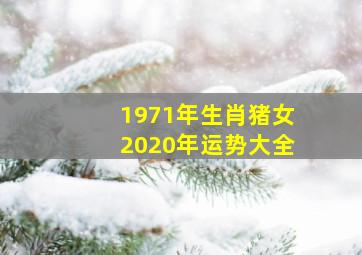 1971年生肖猪女2020年运势大全