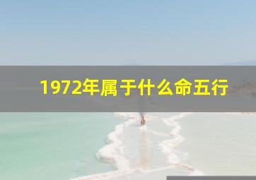 1972年属于什么命五行