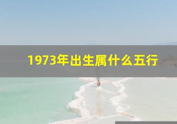 1973年出生属什么五行