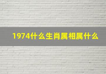 1974什么生肖属相属什么