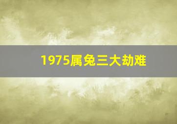 1975属兔三大劫难