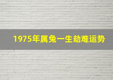 1975年属兔一生劫难运势