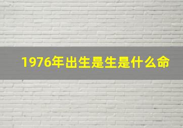 1976年出生是生是什么命