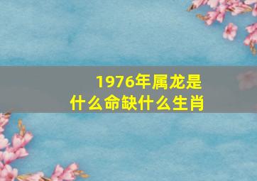 1976年属龙是什么命缺什么生肖