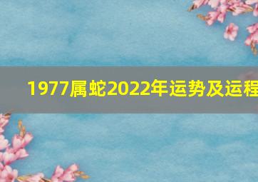 1977属蛇2022年运势及运程