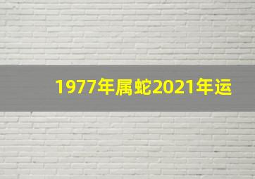 1977年属蛇2021年运