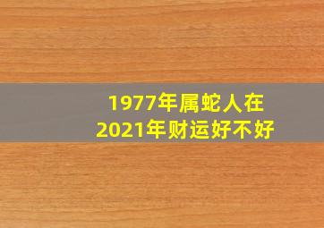 1977年属蛇人在2021年财运好不好