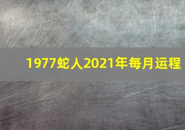 1977蛇人2021年每月运程