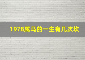 1978属马的一生有几次坎