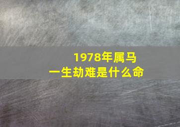 1978年属马一生劫难是什么命