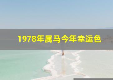 1978年属马今年幸运色