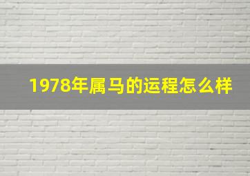 1978年属马的运程怎么样