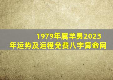 1979年属羊男2023年运势及运程免费八字算命网