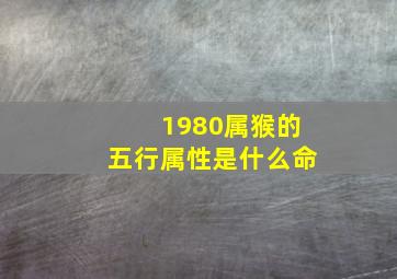 1980属猴的五行属性是什么命