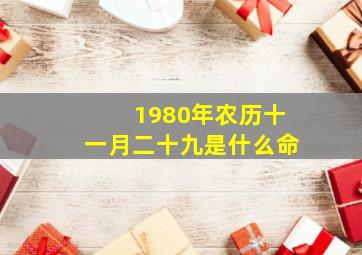 1980年农历十一月二十九是什么命