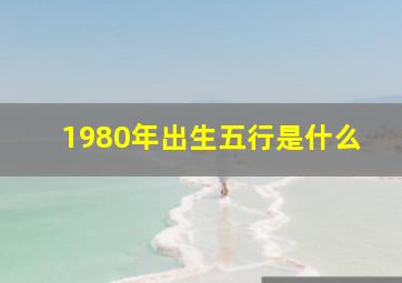 1980年出生五行是什么