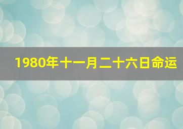 1980年十一月二十六日命运