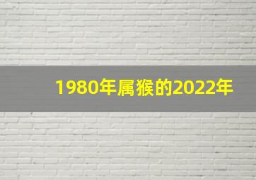 1980年属猴的2022年