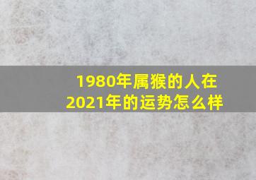 1980年属猴的人在2021年的运势怎么样