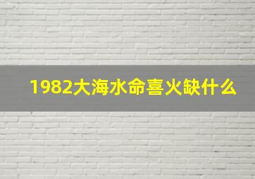 1982大海水命喜火缺什么