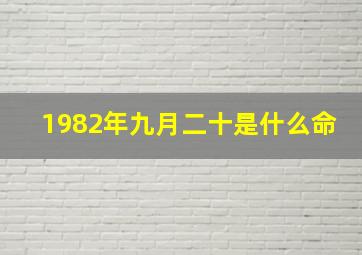 1982年九月二十是什么命