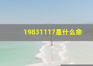 19831117是什么命