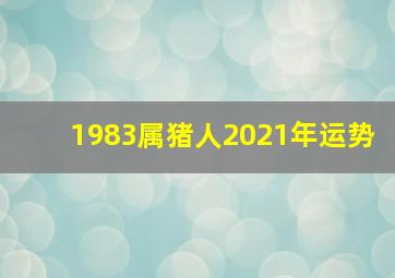 1983属猪人2021年运势