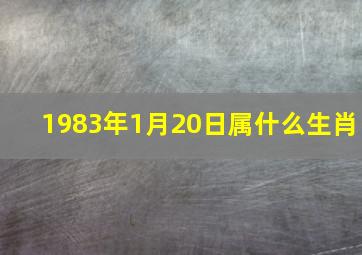 1983年1月20日属什么生肖