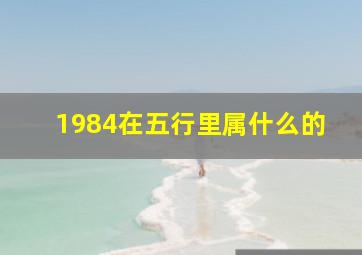 1984在五行里属什么的