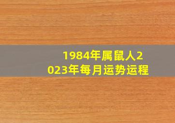 1984年属鼠人2023年每月运势运程