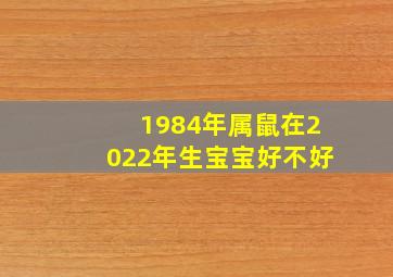 1984年属鼠在2022年生宝宝好不好