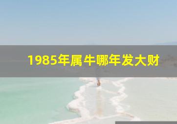 1985年属牛哪年发大财