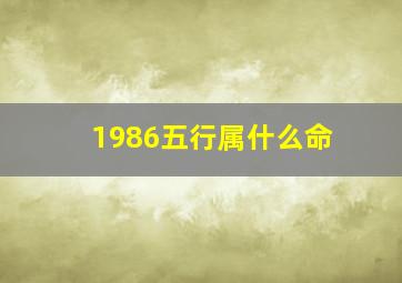 1986五行属什么命