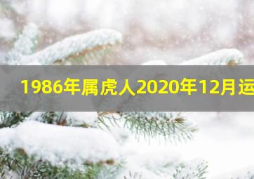 1986年属虎人2020年12月运势