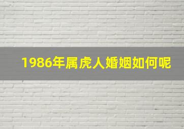 1986年属虎人婚姻如何呢