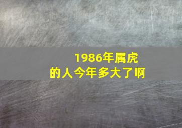 1986年属虎的人今年多大了啊