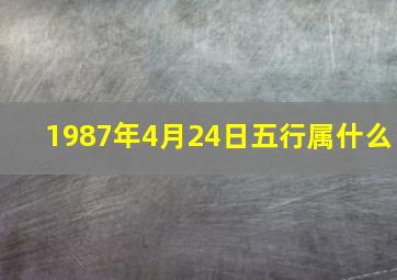 1987年4月24日五行属什么