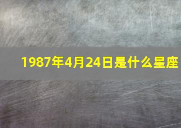 1987年4月24日是什么星座