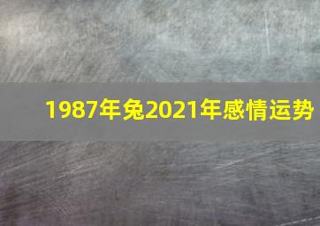 1987年兔2021年感情运势