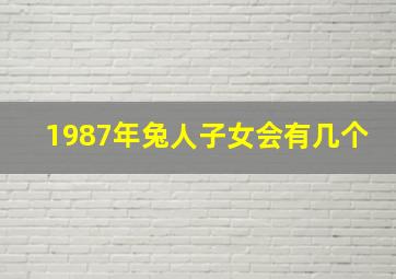 1987年兔人子女会有几个