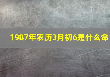 1987年农历3月初6是什么命