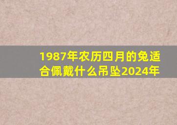 1987年农历四月的兔适合佩戴什么吊坠2024年