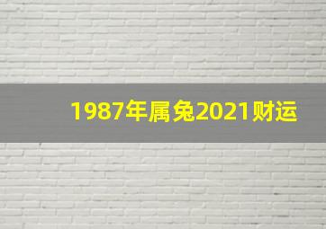 1987年属兔2021财运